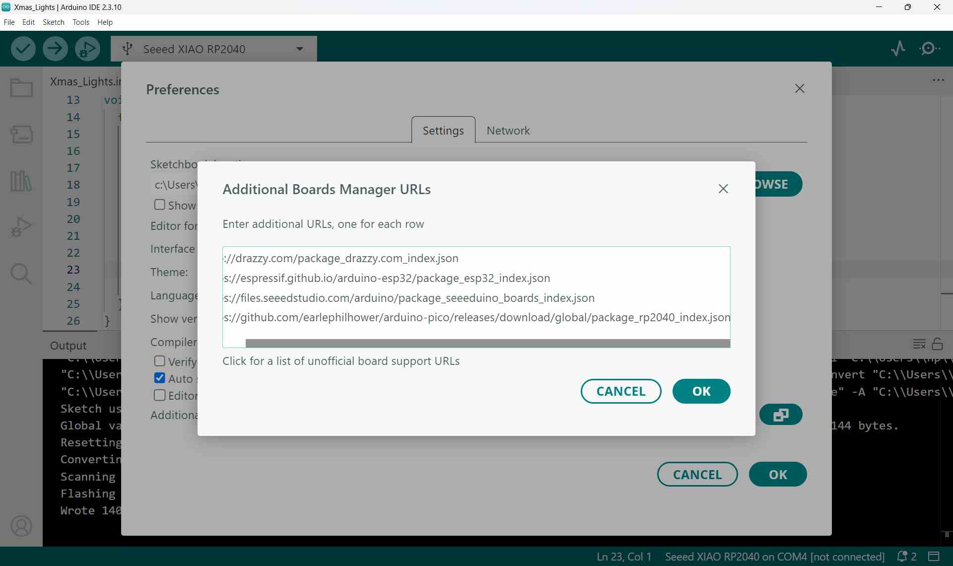 Arduino IDE Preferences